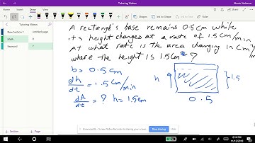 Calculus Related Rate problem - Rate of change of the height of a rectangle