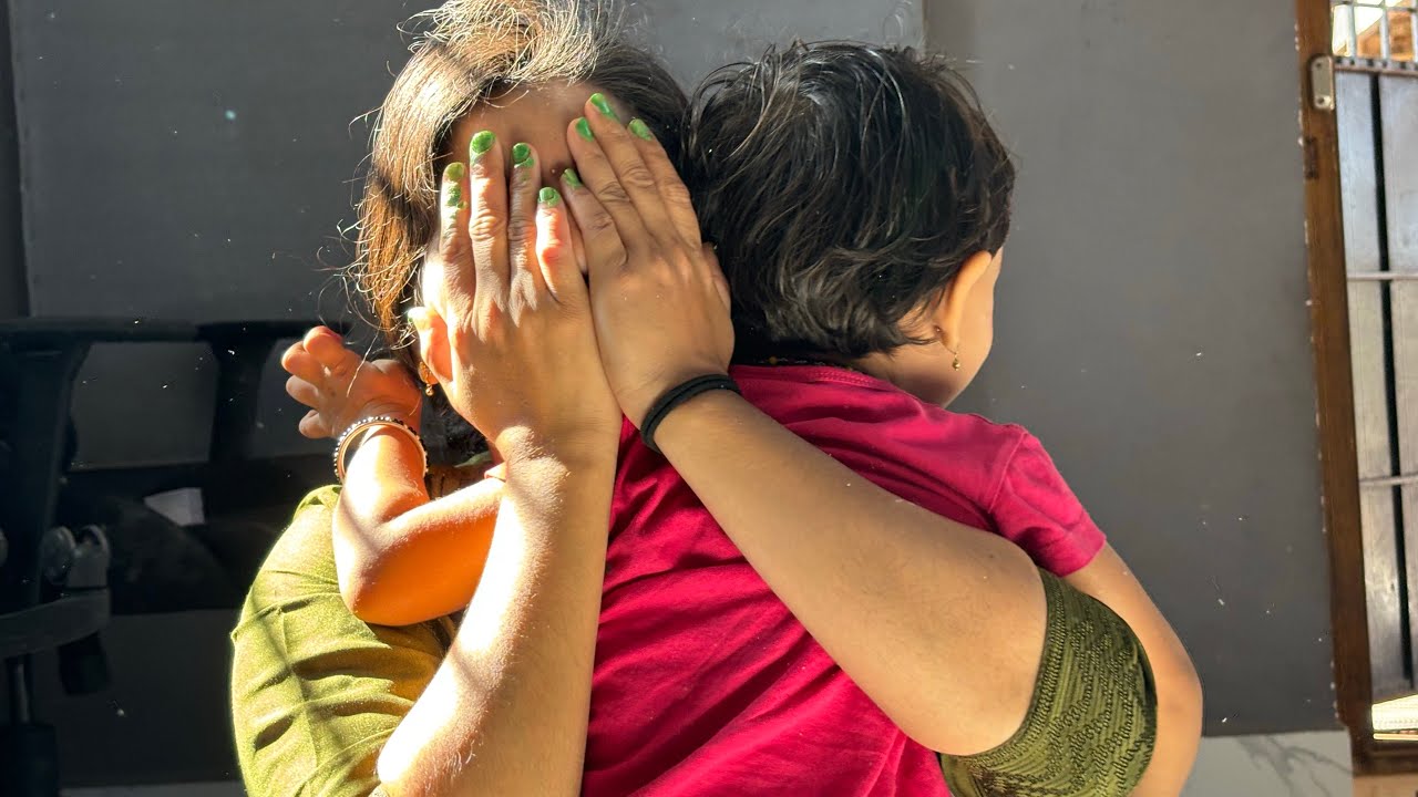 Makeover by yukta baby😍|funny makeup challange with my baby |shreevlogs