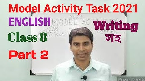 Model Activity Task Class 8 English Part 2 || Class 8 Model Activity English part 2 || 2021