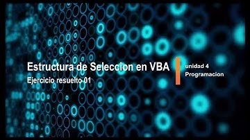 estructuras de seleccion en VBA - ejercicio 01 (parte 2)