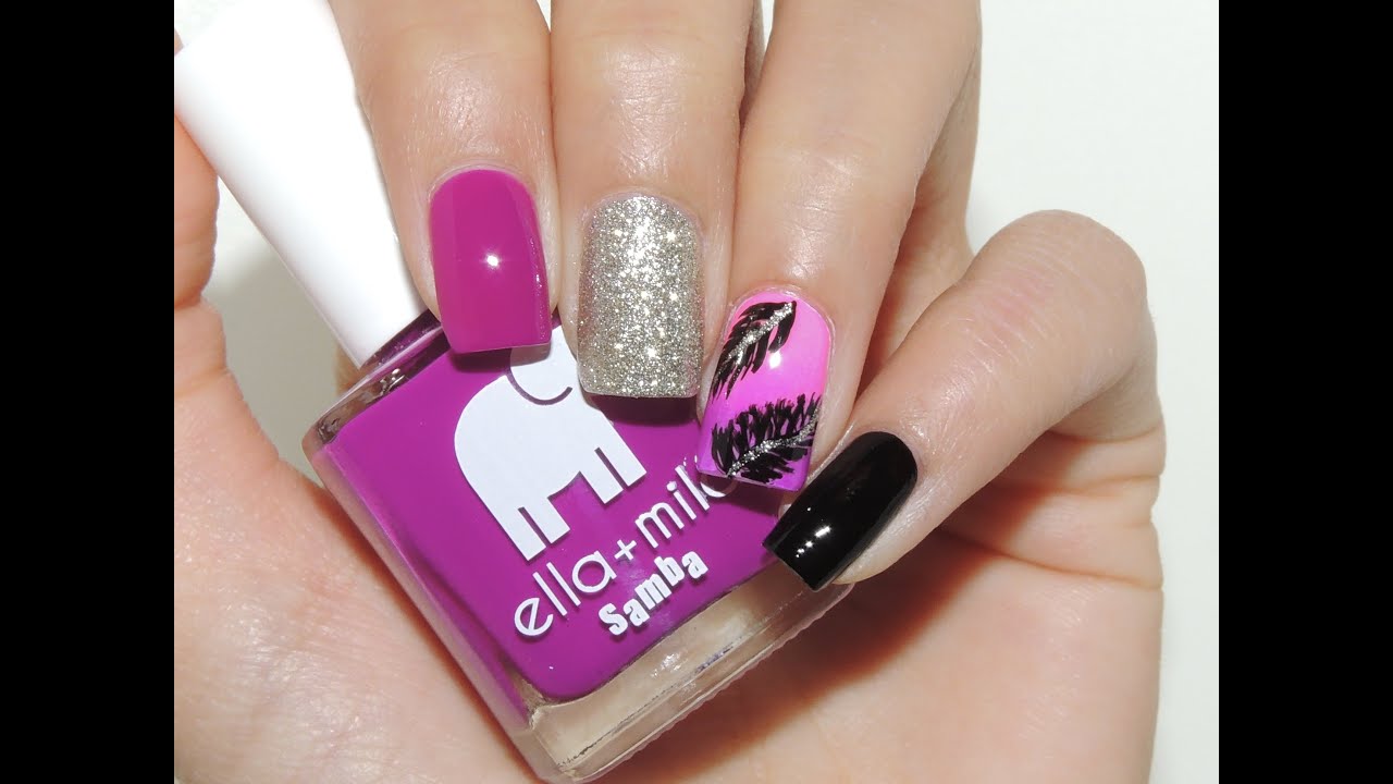 Feather Nail Art || Amyytran