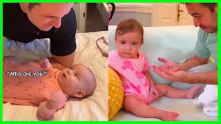 “No, you’re not my daddy&quot;😂Funny Baby Reactions To Dads Shaving Beards 🧔👶