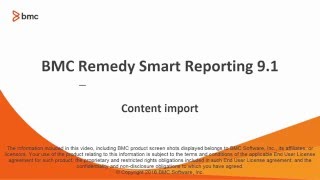 BMC Remedy Smart Reporting 9.1 - Content import process