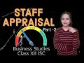 STAFF APPRAISAL(Methods of Performance Appraisal) - BUSINESS STUDIES for Class 12 ISC