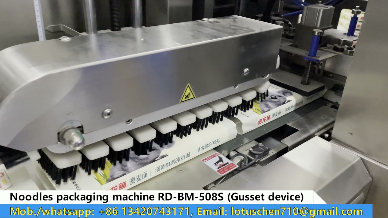 Noodles packaging machine with folding line device, noodles packing machine, noodles flow pack, HFFS