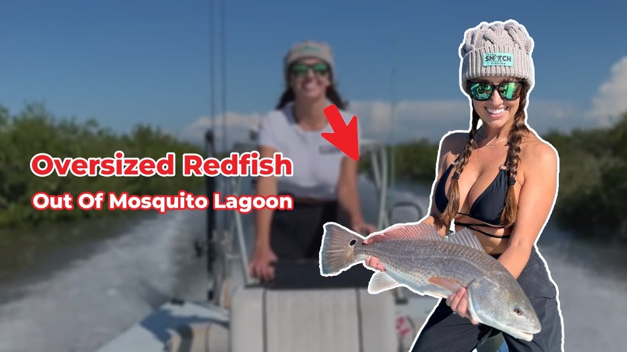 Oversized Redfish out of Mosquito Lagoon - Kyndal Lynn - YouTube