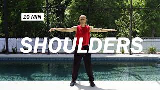 SHOULDERS (4003) — 10M Workout for Seniors | Standing • No Weights • No Impact #shoulderexercises