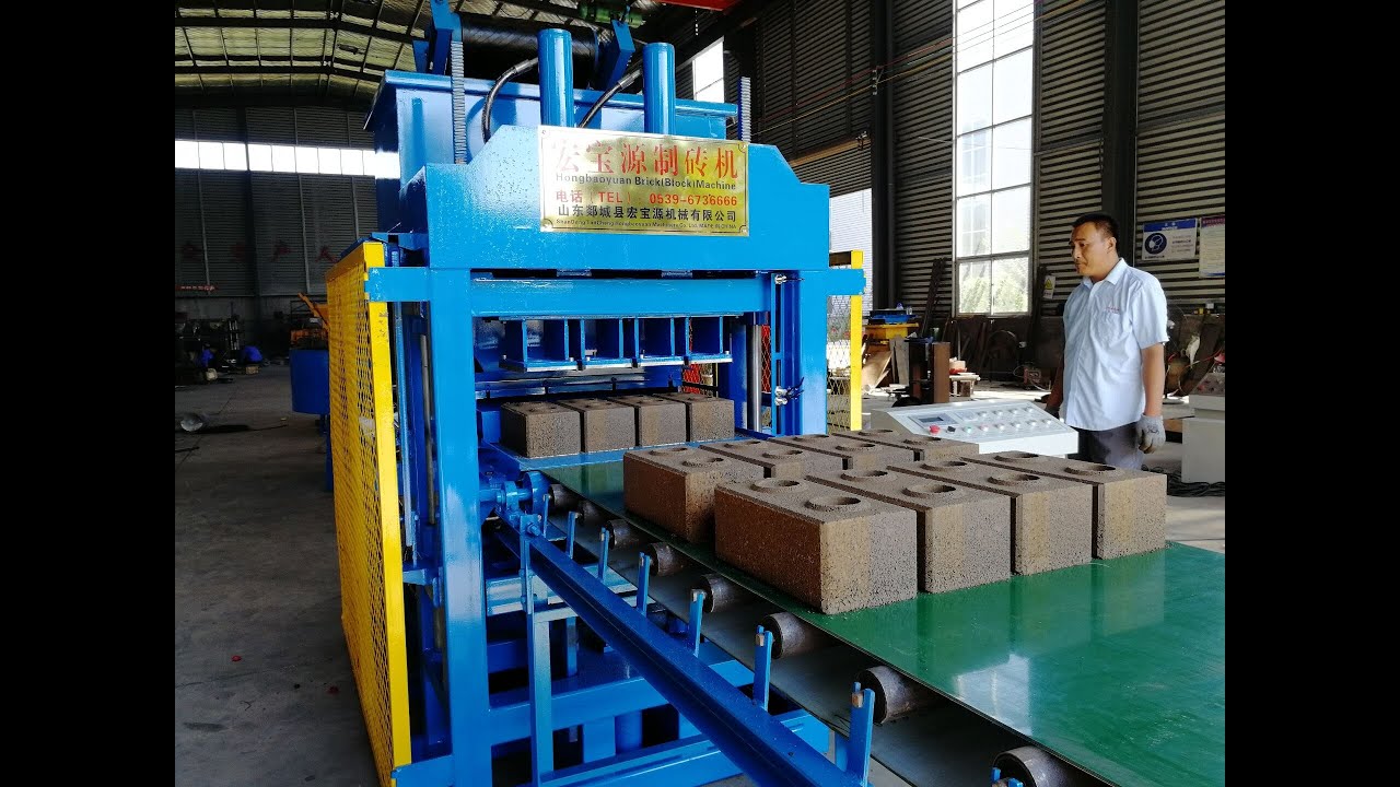 fully automatic interlocking soil brick making machine - YouTube