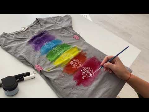Cum pictez un tricou cu Chakre || Pictură pe haine