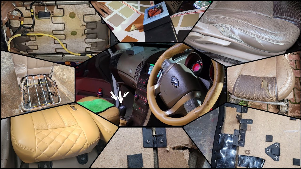 ₹1*000/ Premium artificial Leather seat cover for XUV500 detailed