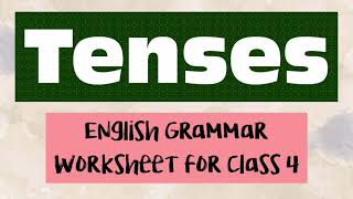 #englishgrammar #tenses English Grammar - Tenses - Solved Worksheet