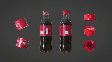 Coca Cola Bottle 3D Model Turntable