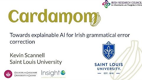 Towards explainable AI for Irish grammatical error correction - Kevin Scannell @ Cardamom Seminar