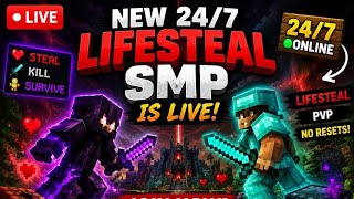 🚨 NEW 24/7 LIFESTEAL SMP IS LIVE! 🔥 JOIN NOW 😈 | Minecraft LIVE  #live #smp