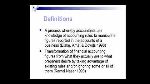 #GBRC_Video_Lecture_Series | Commerce | CIA | Creative Accounting - Definitions  | M.Com II Semester