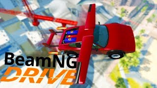 BeamNG Drive - Awesome Mods - Flying Supercar, Attachable Rocket & A Railcar - BeamNG Drive Gameplay screenshot 1