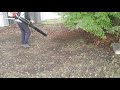 ゼノアの背負い式ブロワ EBZ7500 で落ち葉を蹴散らしてみた！小石や土も飛びます！
