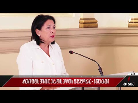 პრეზიდენტის პოზიცია ანაკლიის პორტის მშენებლობაზე - შეფასებები