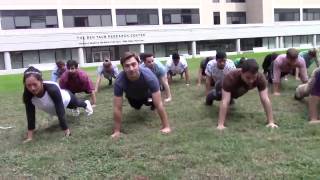 Baylor College of Medicine students take the 22 Pushup Challenge