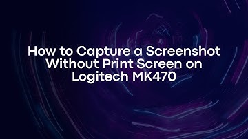 How to Capture a Screenshot Without Print Screen on Logitech MK470
