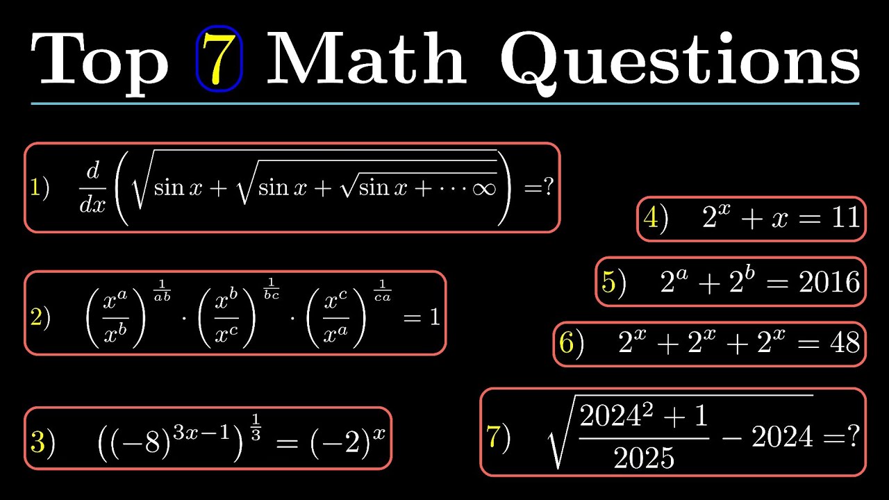 Top 7 math Olympiad Question | Popular problems #IMO