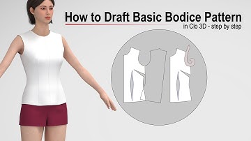 CLO 3D | How to Draft Basic Bodice Pattern in Clo 3D - step by step