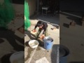 雨上がりのグラウンド整備に！自作吸水スポンジ