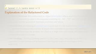 Refactoring JavaScript Code: Making it Shorter and More Efficient Profile