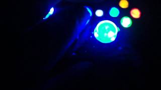 BLUE CHROME XBOX 360 CONTROLLER WITH LED THUMBSTICKS