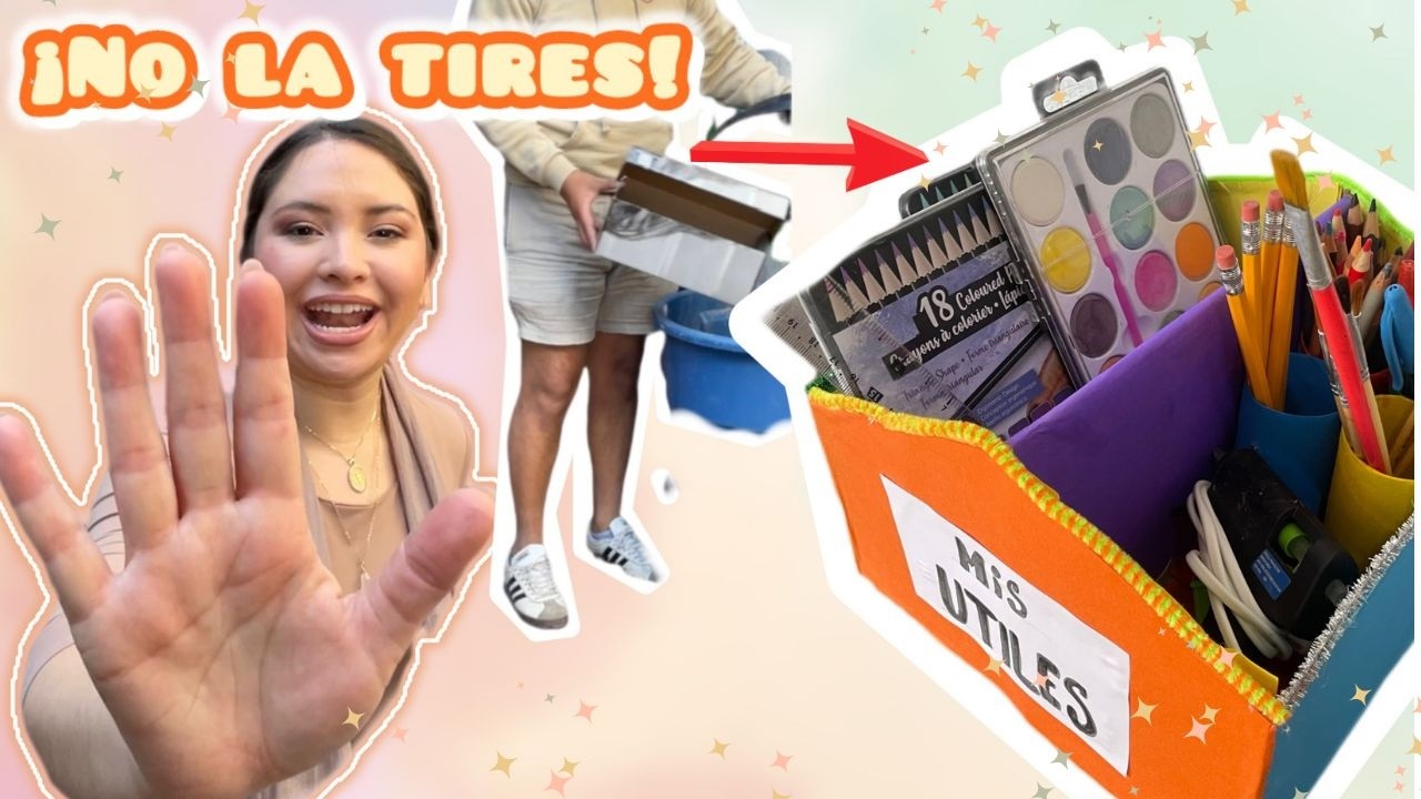 Nadie cree que esto es una CAJA DE ZAPATOS 😱 ORGANIZADOR ESCOLAR para vender.