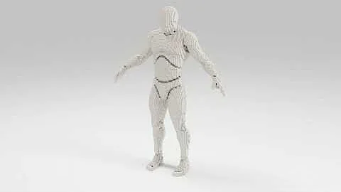 Unreal Engine Dummy Rendering in Voxel Style Short TEST Animation