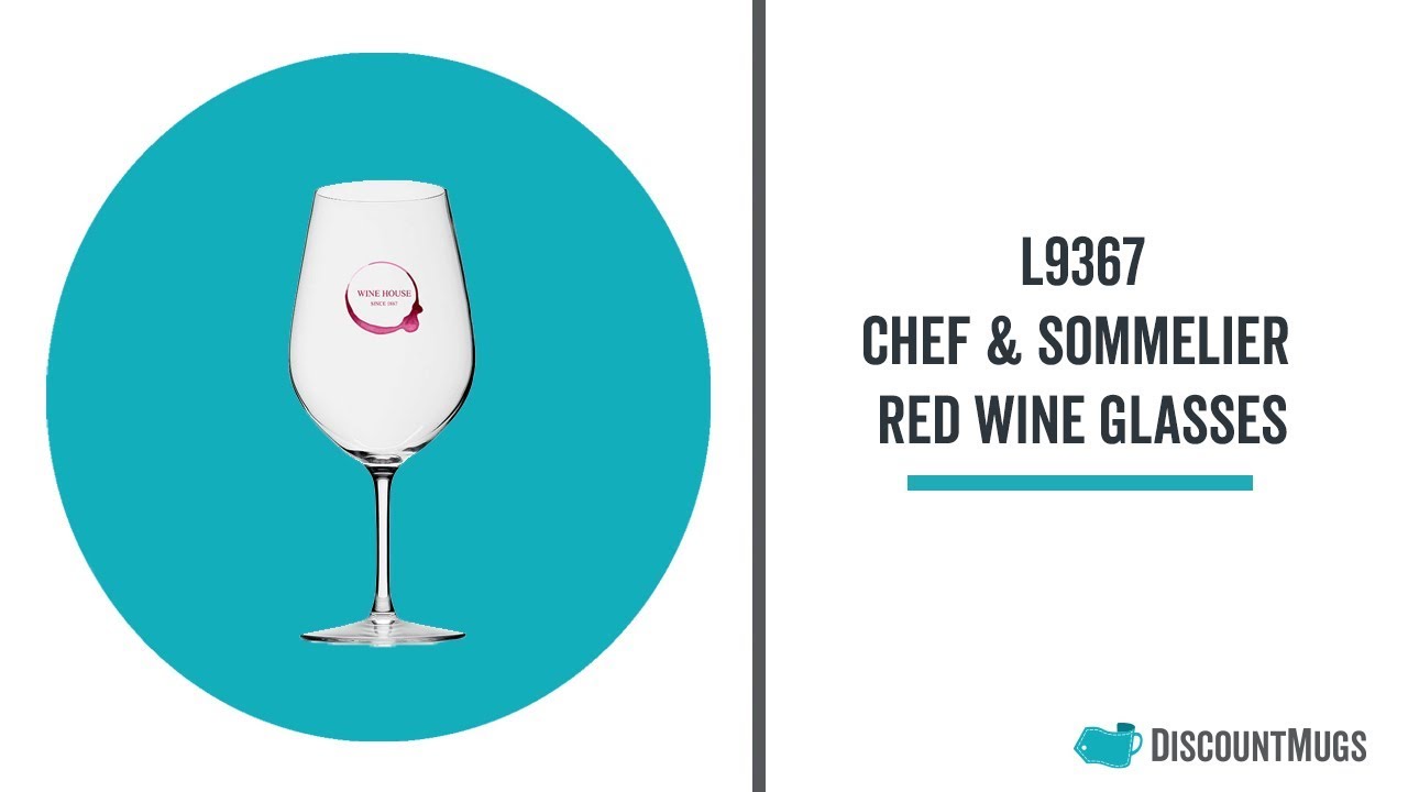 Printed 26 oz. Chef & Sommelier Red Wine Glasses