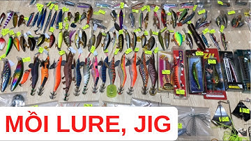 Mồi Câu Nhật : Mồi Lure Cá Lóc, Chẽm, Mồi Tôm Lure Mực, Cá Sắt  Câu Jigging - video 739