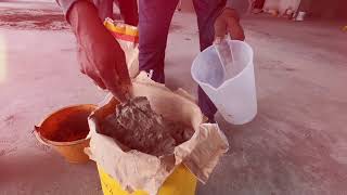Concrete honeycomb repair sika 412 & sika 610
