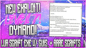 [OMFG] ✅ NEW HACK/EXPLOIT!✅| DYNAMO! | LUA. SCRIPT EXE. W/ GUIS, & RARE SCRIPTS [WORKS!]