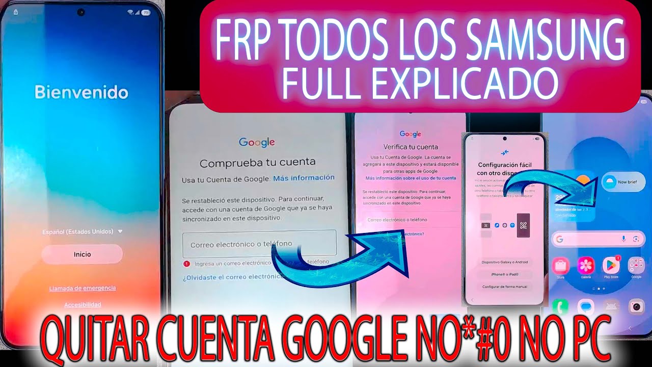 FRP TODOS LOS SAMSUNG A S N J SIN PC SIN PROGRAMAS NUEVO METODO FULL EXPLICADO