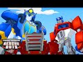 Transformers rescue bots  optimus prime meets and old friend  kids cartoon  transformers junior