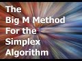 Big M Method - Simplex Algorithm