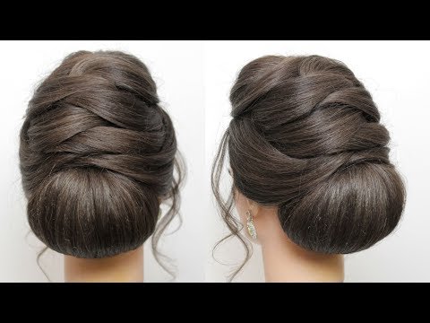 Low Bun Updo Bridal Prom Hairstyle For Long Hair Youtube