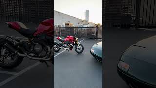 BEST COMBO EVER 😍 #miata #ducati #monster1200s #duo