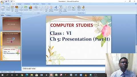 Presentation (ActionButtons) for Class 6 Computer Studies by Dinesh Albert