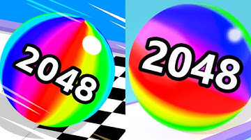 Ball Run 2048 vs Rolling Ball Number Gameplay All Levels Android, iOS
