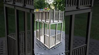 1:6 Scale Dollhouse Porch & Terrace | No Glue Assembly #diy #roombox #miniature