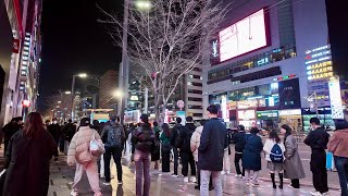 [4K] 금요일 저녁 강남 퇴근 길 산책 Korea Seoul Friday evening in Gangnam alley walk