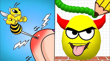 DRAW TO SMASH : Logic Puzzle -  Save The Dog vs HELP ME TRICKY PUZZLE - ASMR Gameplay.