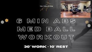 6 min MEDICINE BALL ABS/CORE WORKOUT (six pack on fire 🔥)