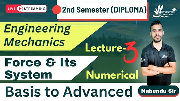 Force & its system [part-3] Numerical // Engineering Mechanics by Nabendu Sir