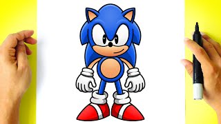 Como DESENHAR o SONIC CLÁSSICO - Como DIBUJAR a SONIC CLÁSICO - How to DRAW CLASSIC SONIC