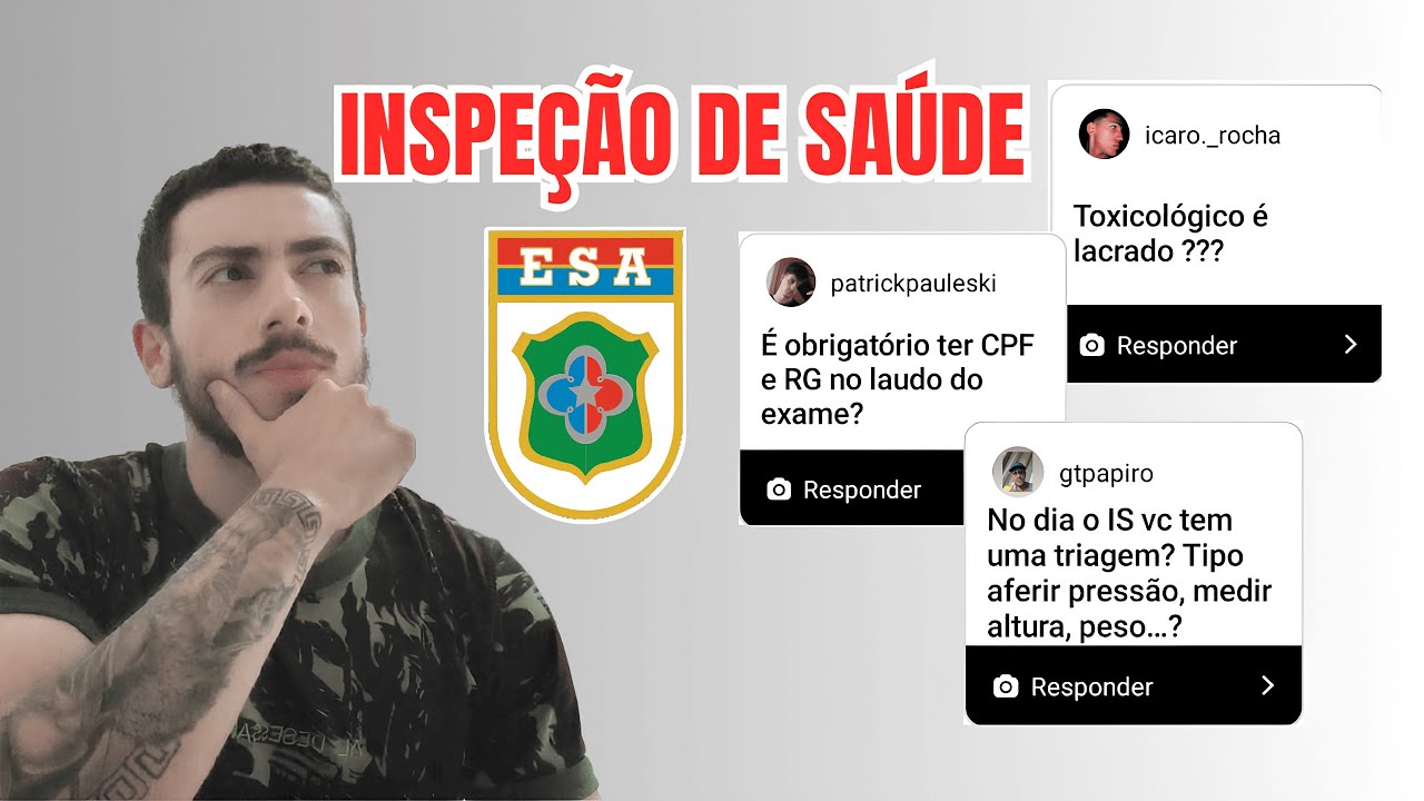 Respondendo dúvidas sobre a Inspeção de Saúde da ESA