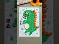 DIY Clay Dinosaur Art Short 🦖✨ Satisfying Polymer Clay Craft #shorts #diycrafts #diy